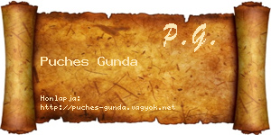 Puches Gunda névjegykártya